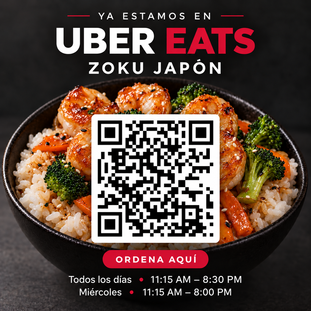 Código QR para ordenar Zoku Japón en Uber Eats